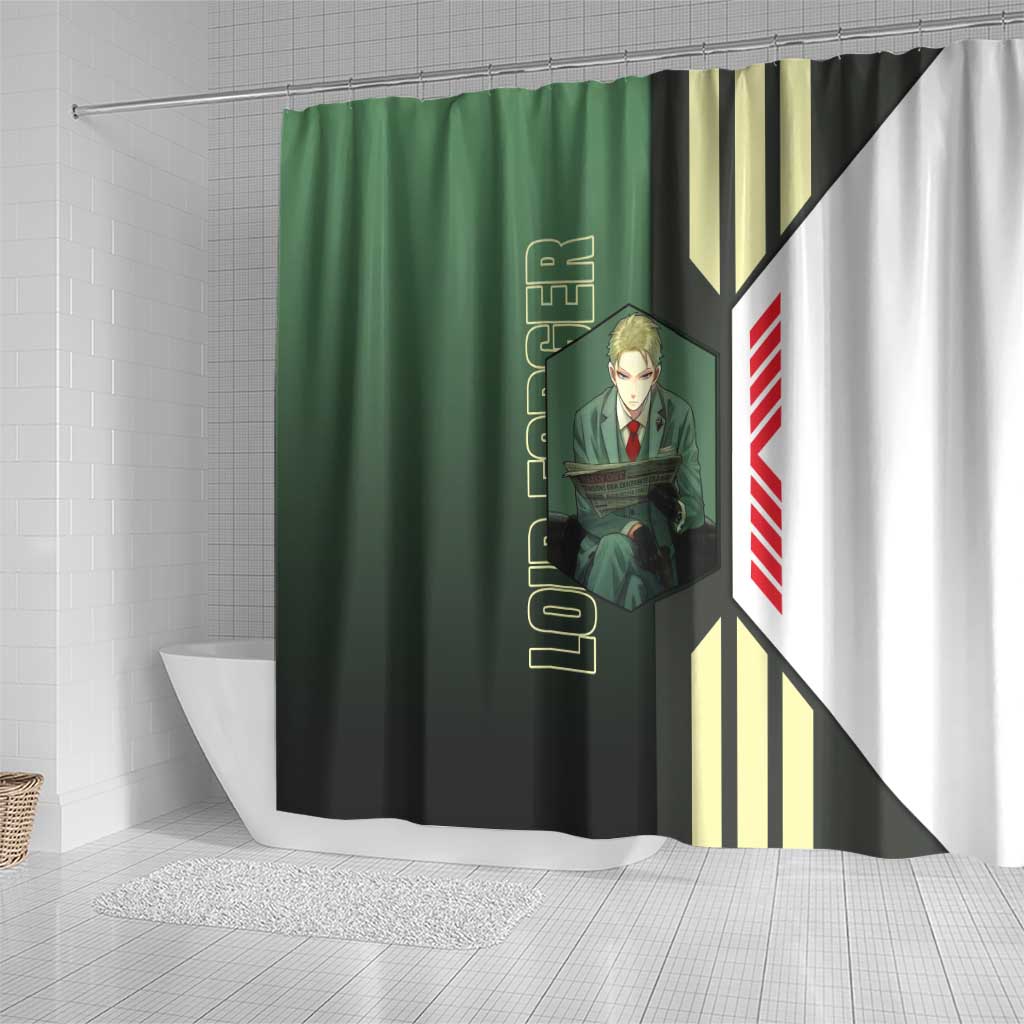 Loid Forger from Spy x Family Shower Curtain with Cool Posing and Character Design - The Mazicc