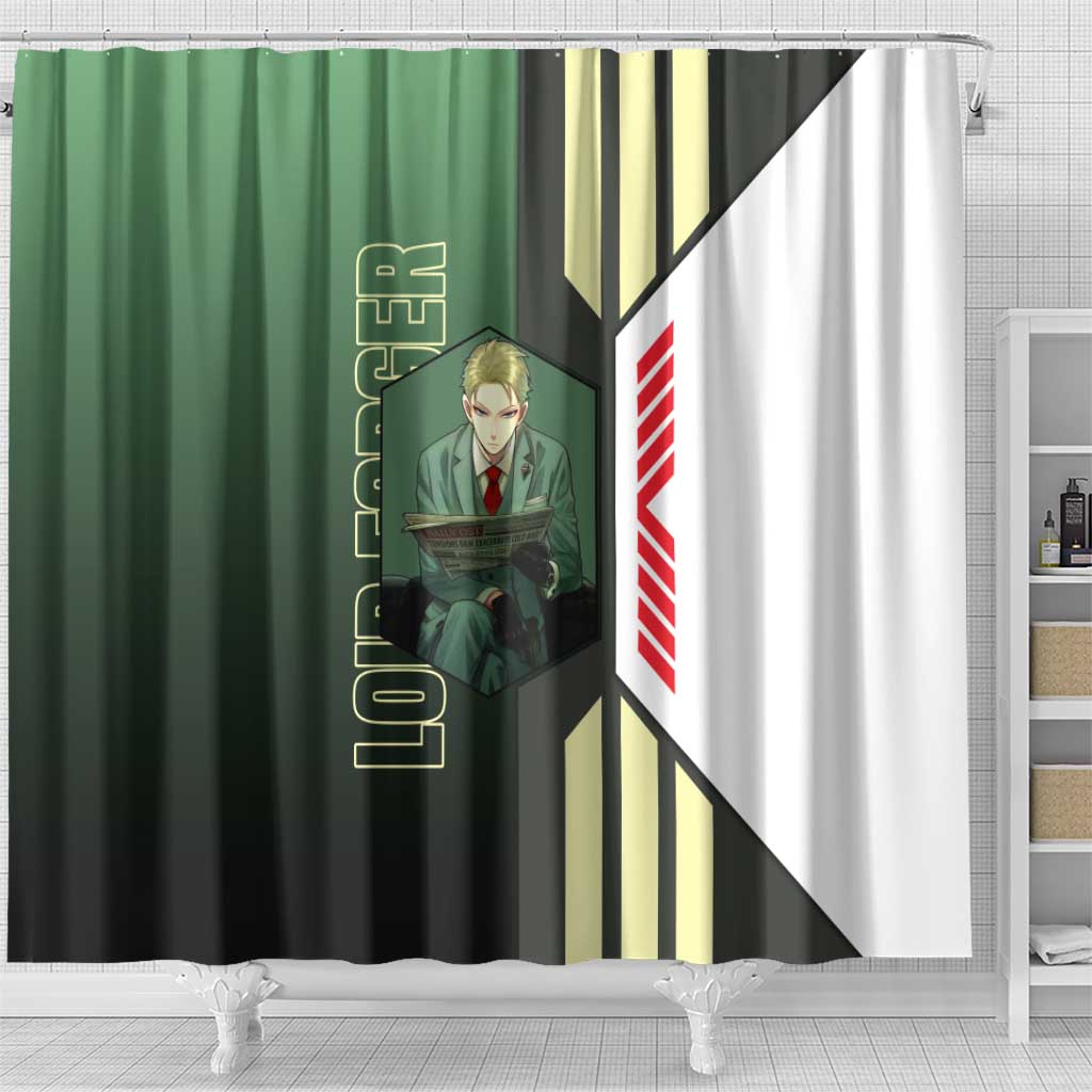 Loid Forger from Spy x Family Shower Curtain with Cool Posing and Character Design - The Mazicc