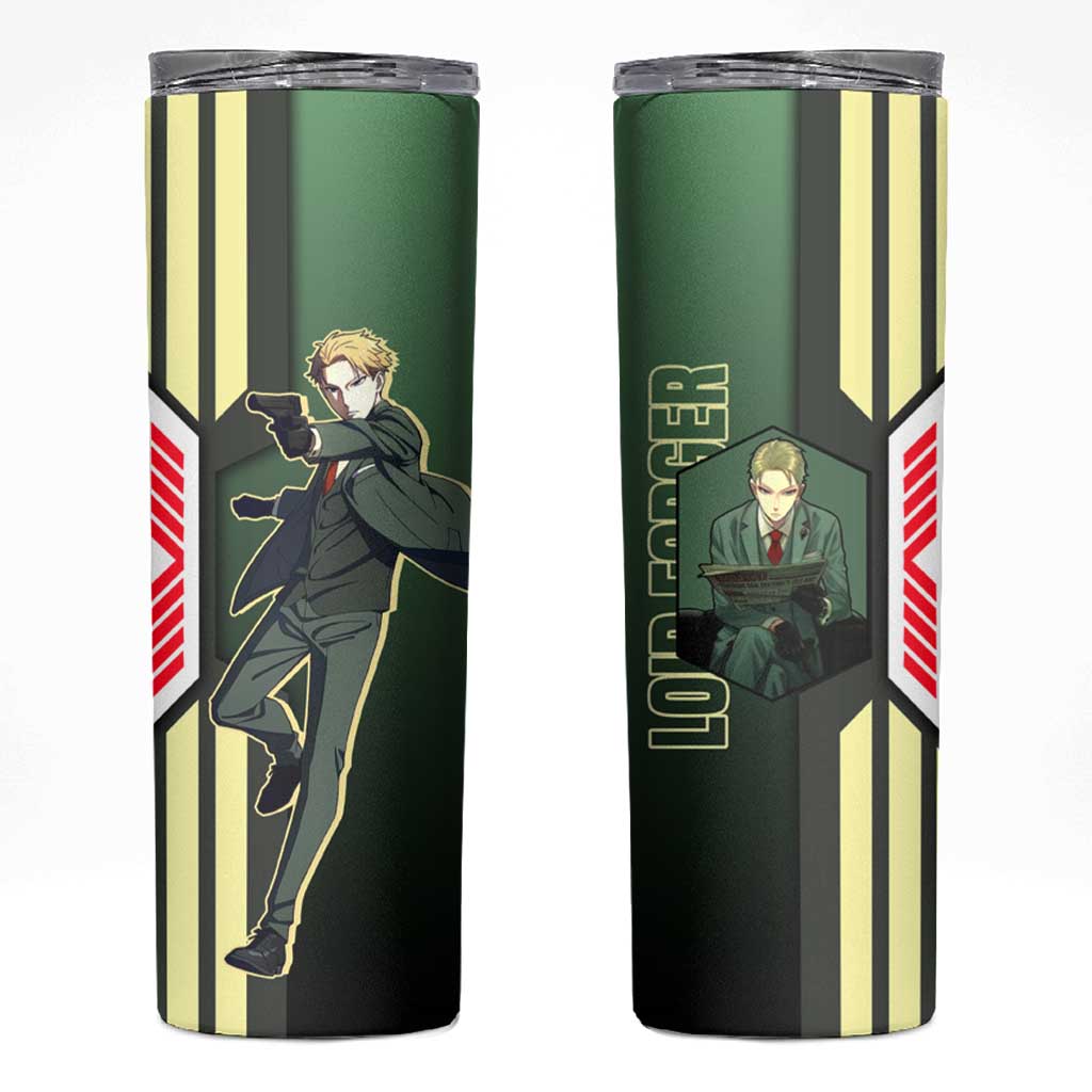 Loid Forger from Spy x Family Skinny Tumbler with Cool Posing and Character Design - The Mazicc