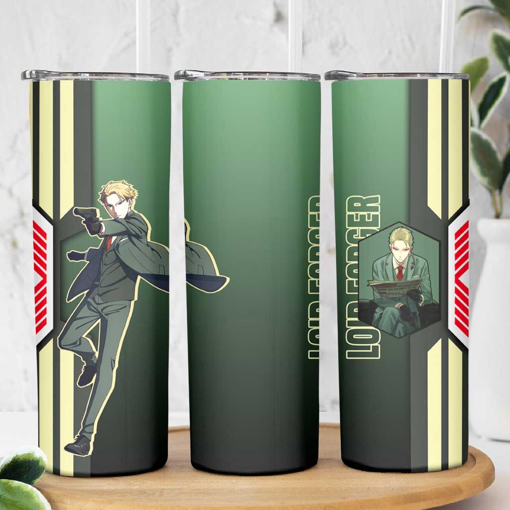 Loid Forger from Spy x Family Skinny Tumbler with Cool Posing and Character Design - The Mazicc