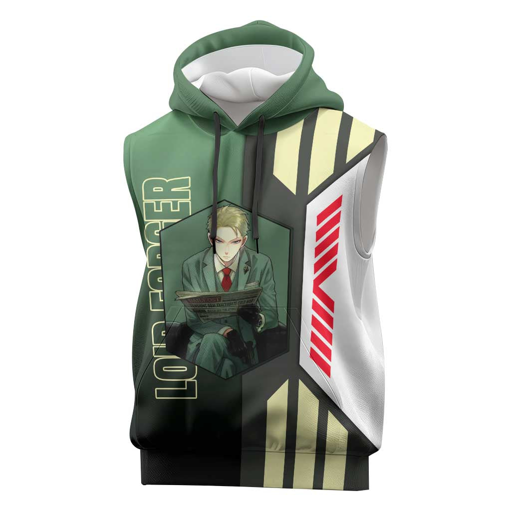 Loid Forger from Spy x Family Sleeveless Hoodie with Cool Posing and Character Design - The Mazicc