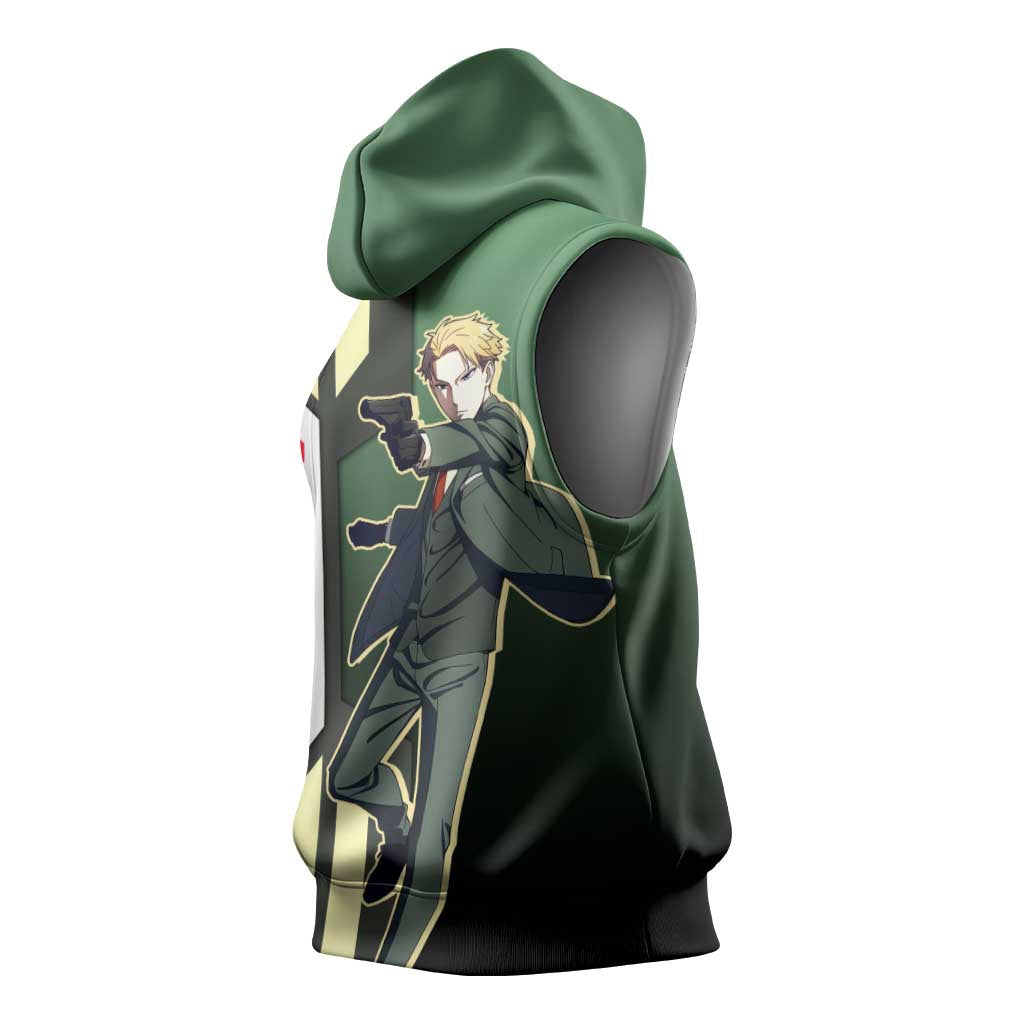 Loid Forger from Spy x Family Sleeveless Hoodie with Cool Posing and Character Design - The Mazicc