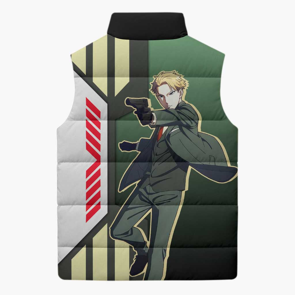 Loid Forger from Spy x Family Sleeveless Puffer Jacket with Cool Posing and Character Design - The Mazicc