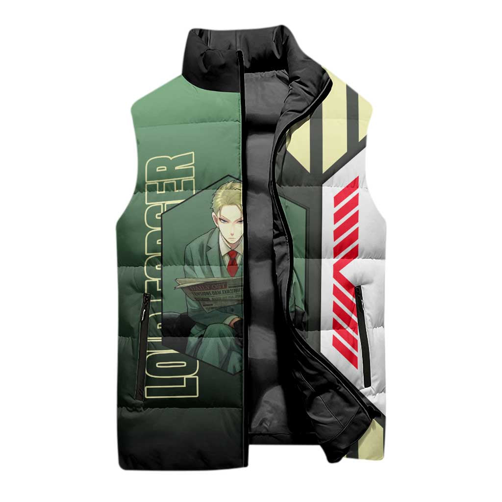 Loid Forger from Spy x Family Sleeveless Puffer Jacket with Cool Posing and Character Design - The Mazicc