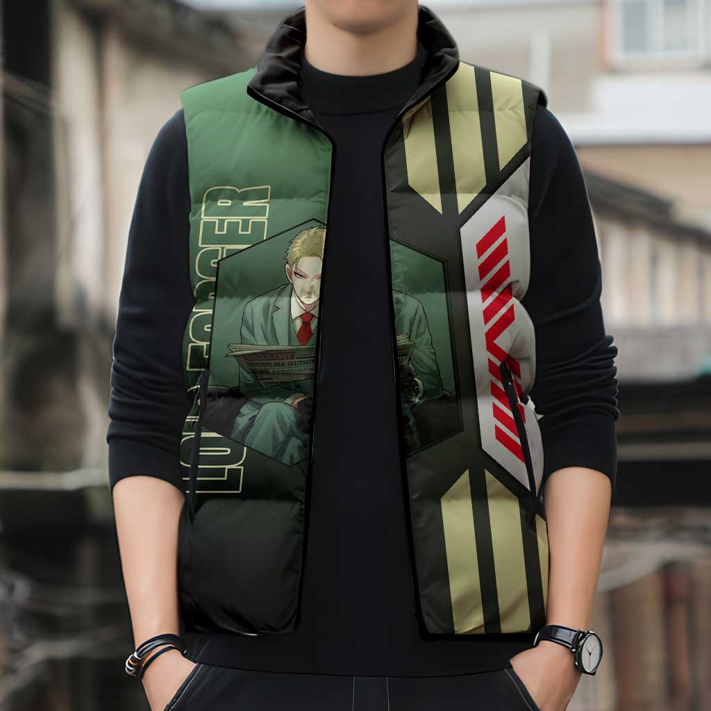 Loid Forger from Spy x Family Sleeveless Puffer Jacket with Cool Posing and Character Design - The Mazicc