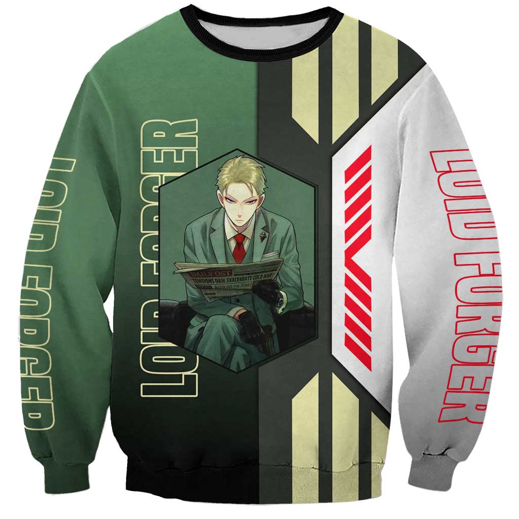 Loid Forger from Spy x Family Sweatshirt with Cool Posing and Character Design - The Mazicc