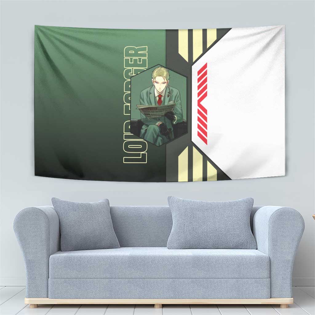 Loid Forger from Spy x Family Tapestry with Cool Posing and Character Design - The Mazicc