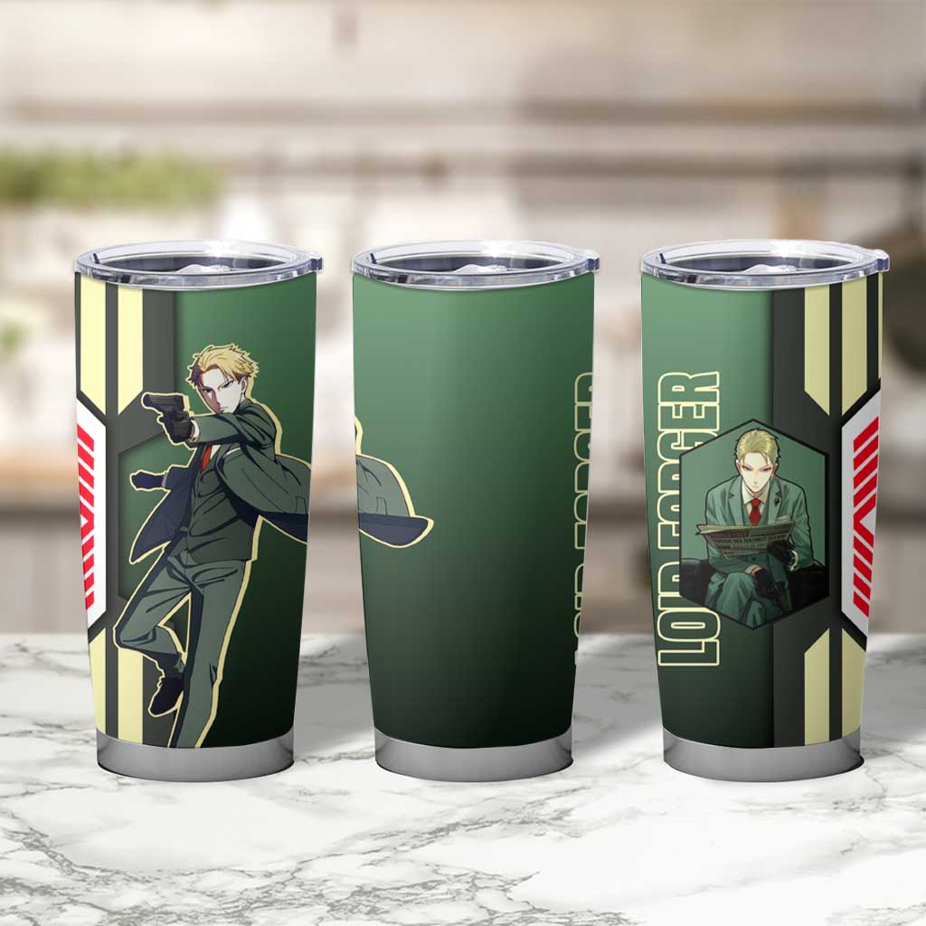 Loid Forger from Spy x Family Tumbler Cup with Cool Posing and Character Design - The Mazicc