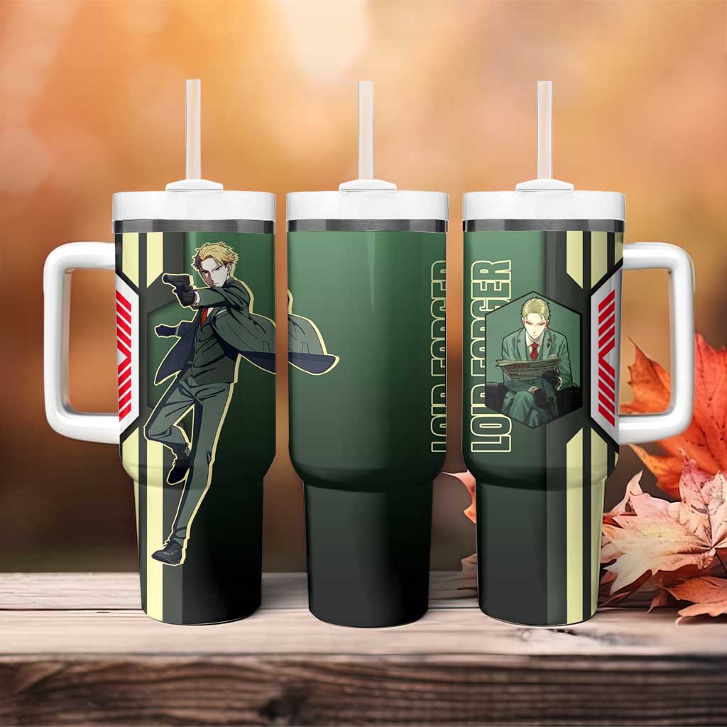 Loid Forger from Spy x Family Tumbler With Handle with Cool Posing and Character Design - The Mazicc