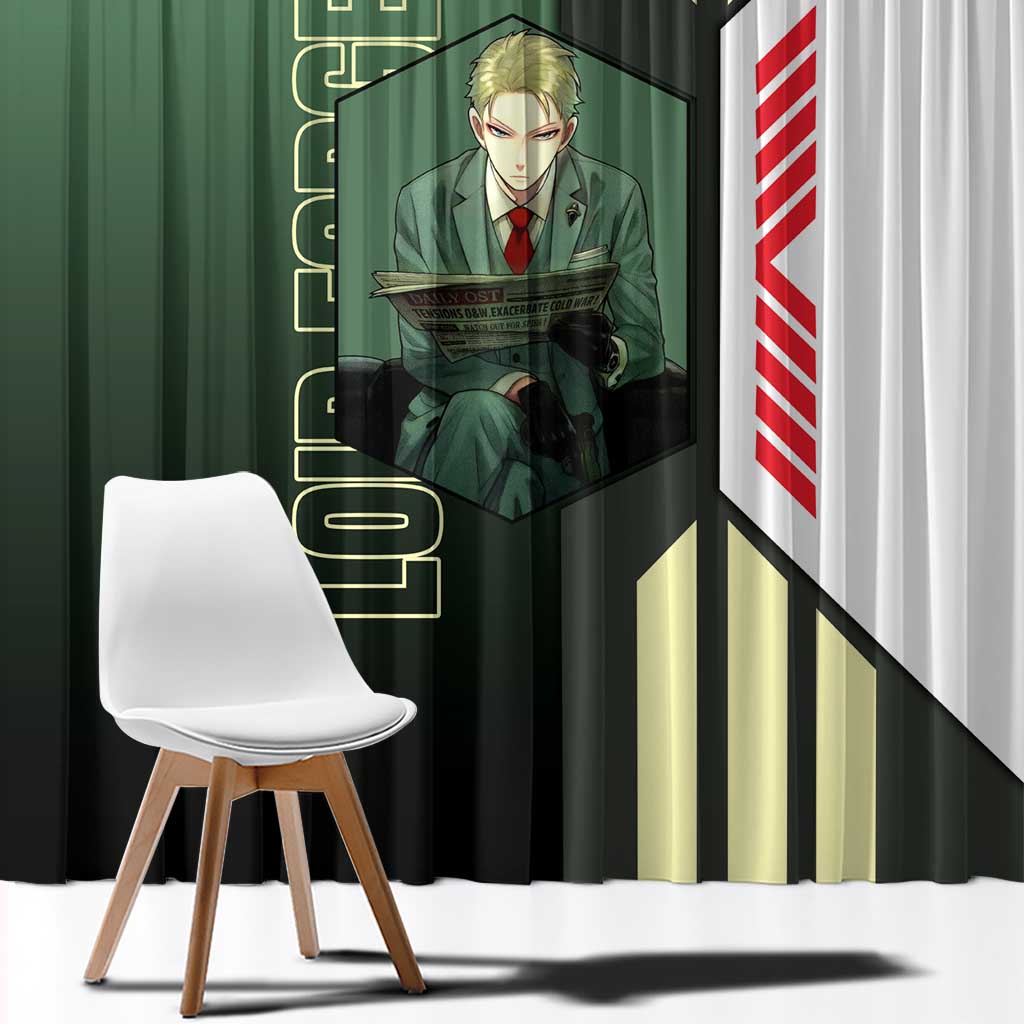 Loid Forger from Spy x Family Window Curtain with Cool Posing and Character Design - The Mazicc