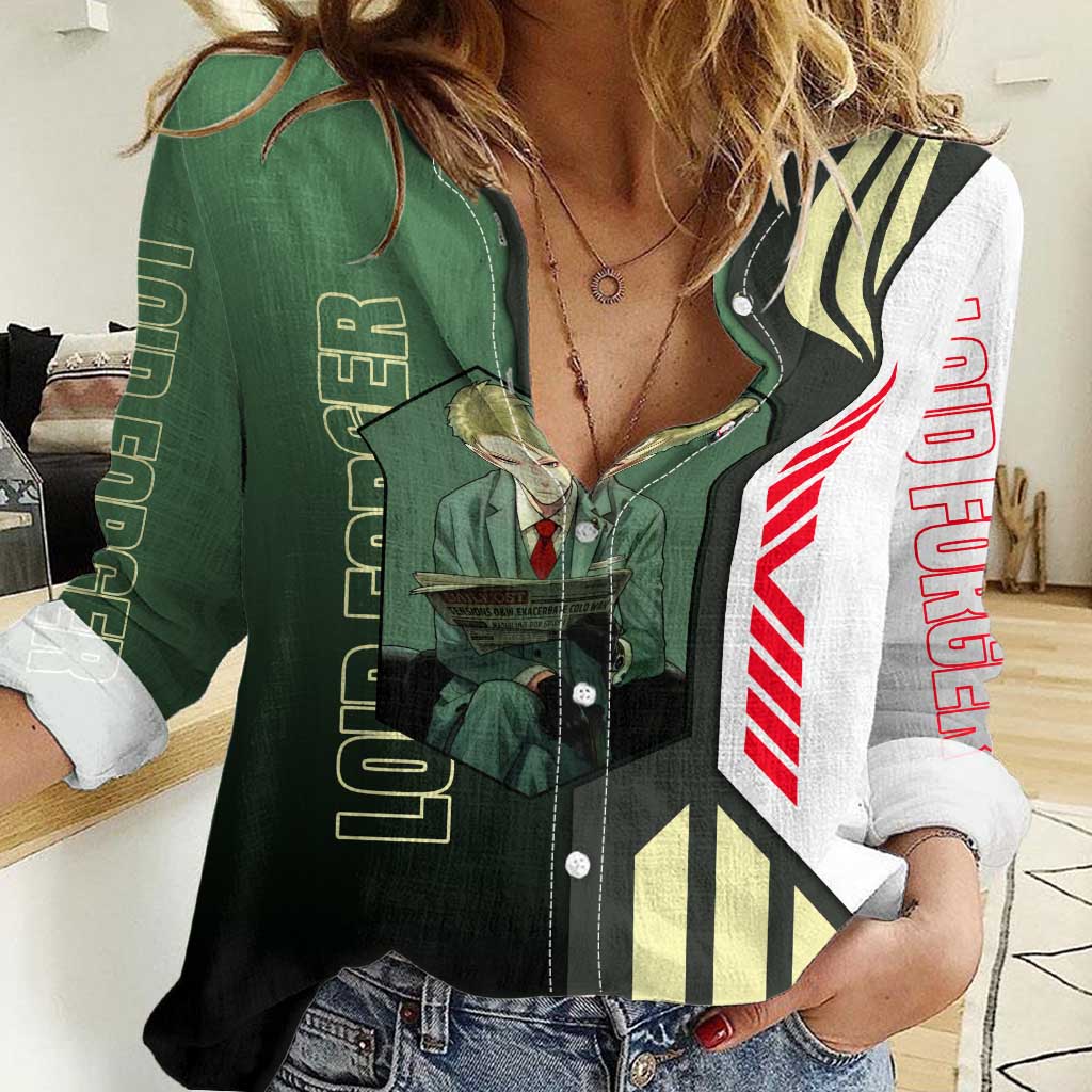 Loid Forger from Spy x Family Women Casual Shirt with Cool Posing and Character Design - The Mazicc