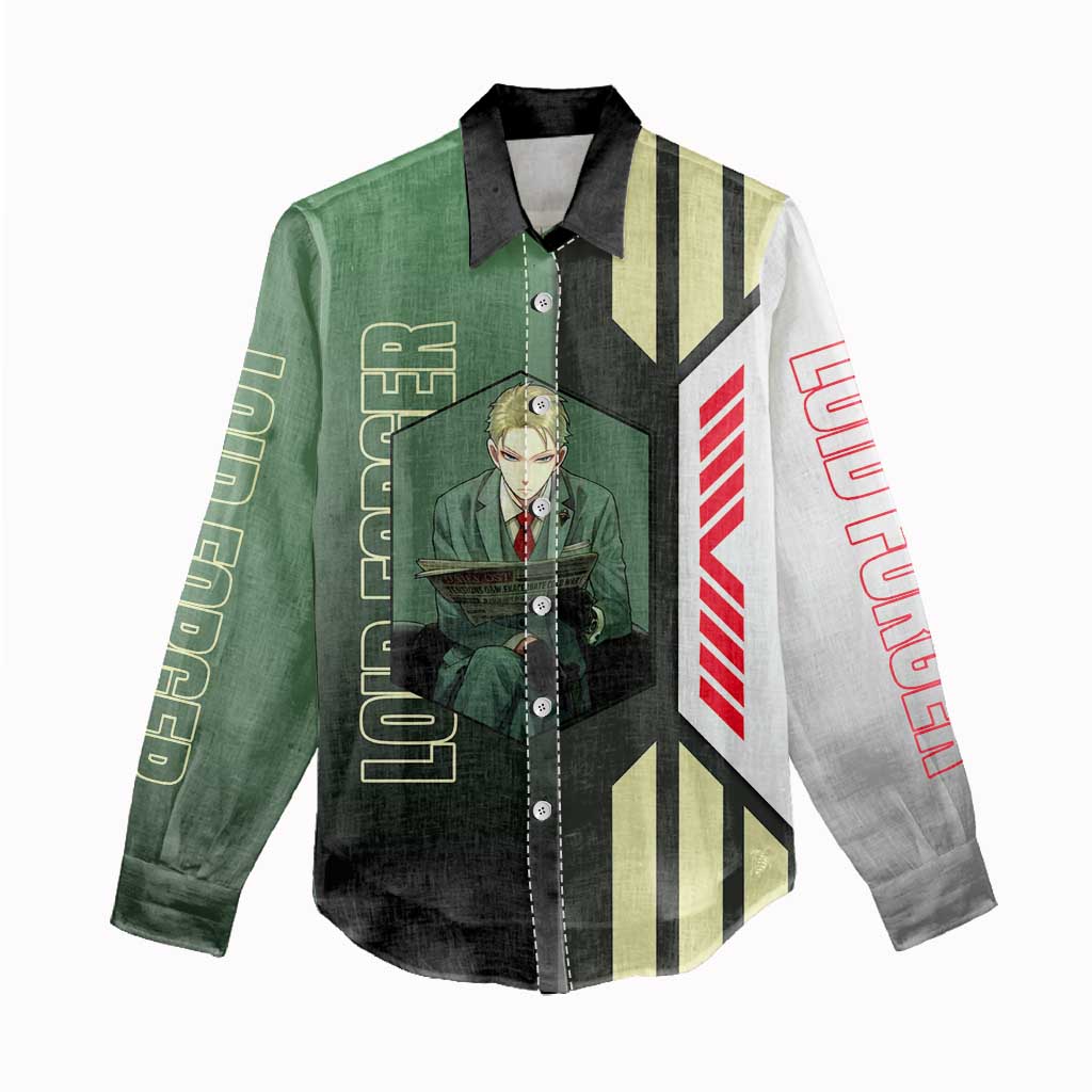 Loid Forger from Spy x Family Women Casual Shirt with Cool Posing and Character Design - The Mazicc