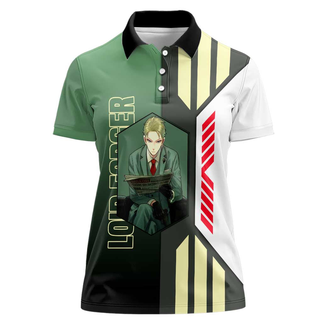 Loid Forger from Spy x Family Women Polo Shirt with Cool Posing and Character Design - The Mazicc