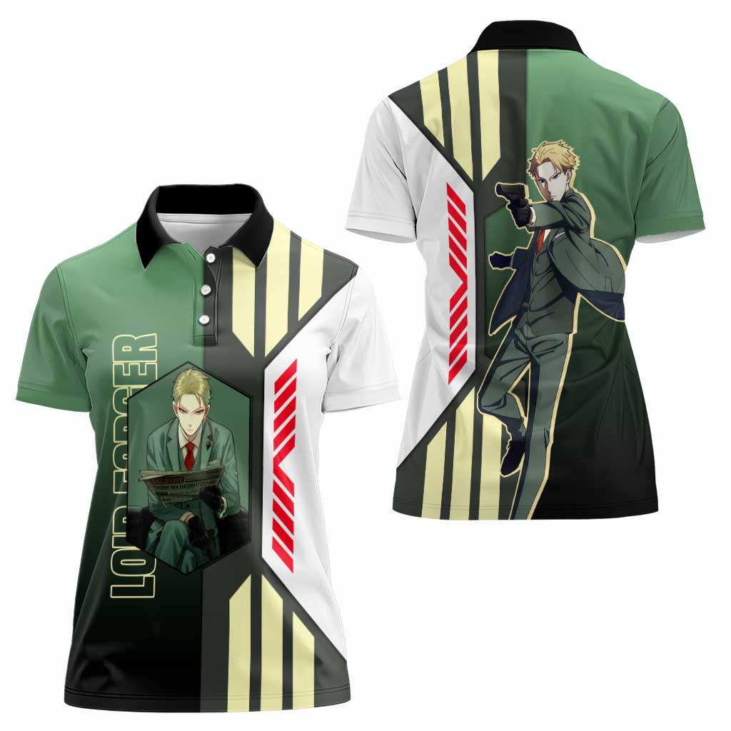 Loid Forger from Spy x Family Women Polo Shirt with Cool Posing and Character Design - The Mazicc
