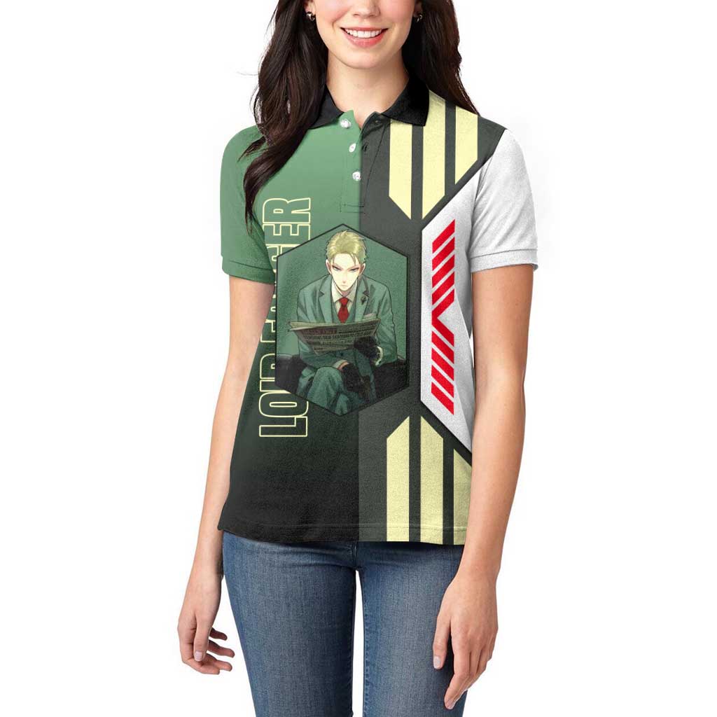 Loid Forger from Spy x Family Women Polo Shirt with Cool Posing and Character Design - The Mazicc