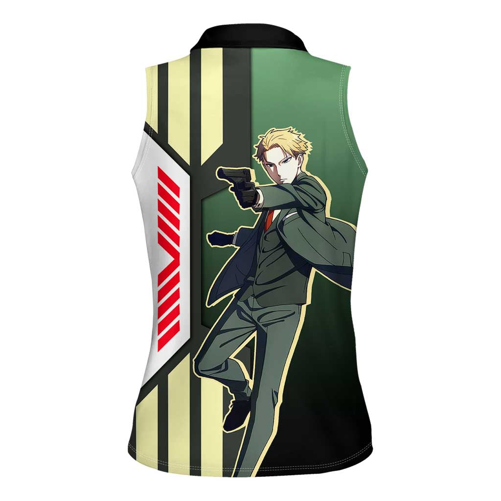 Loid Forger from Spy x Family Women Sleeveless Polo Shirt with Cool Posing and Character Design - The Mazicc