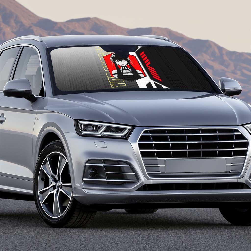 Yor Forger from Spy x Family Auto Sun Shade with Cool Posing and Character Design - The Mazicc