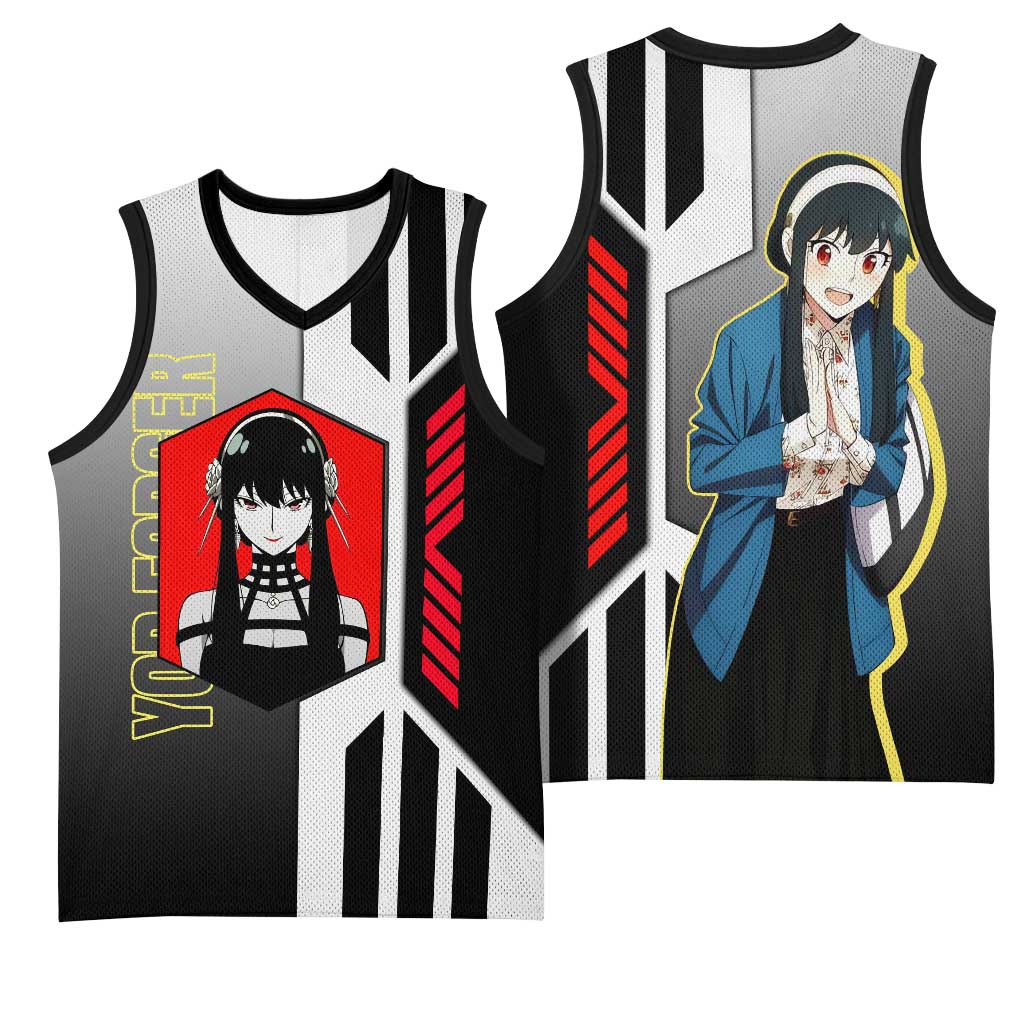 Yor Forger from Spy x Family Basketball Jersey with Cool Posing and Character Design - The Mazicc