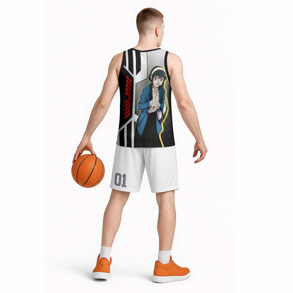 Yor Forger from Spy x Family Basketball Jersey with Cool Posing and Character Design - The Mazicc