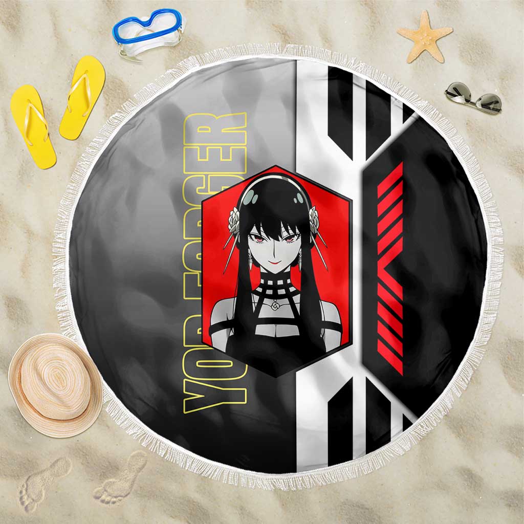 Yor Forger from Spy x Family Beach Blanket with Cool Posing and Character Design - The Mazicc