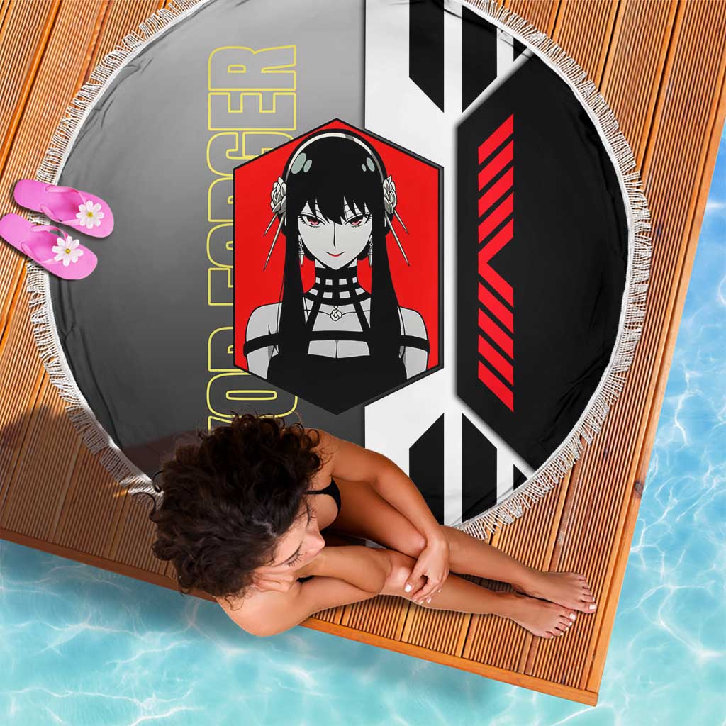Yor Forger from Spy x Family Beach Blanket with Cool Posing and Character Design - The Mazicc