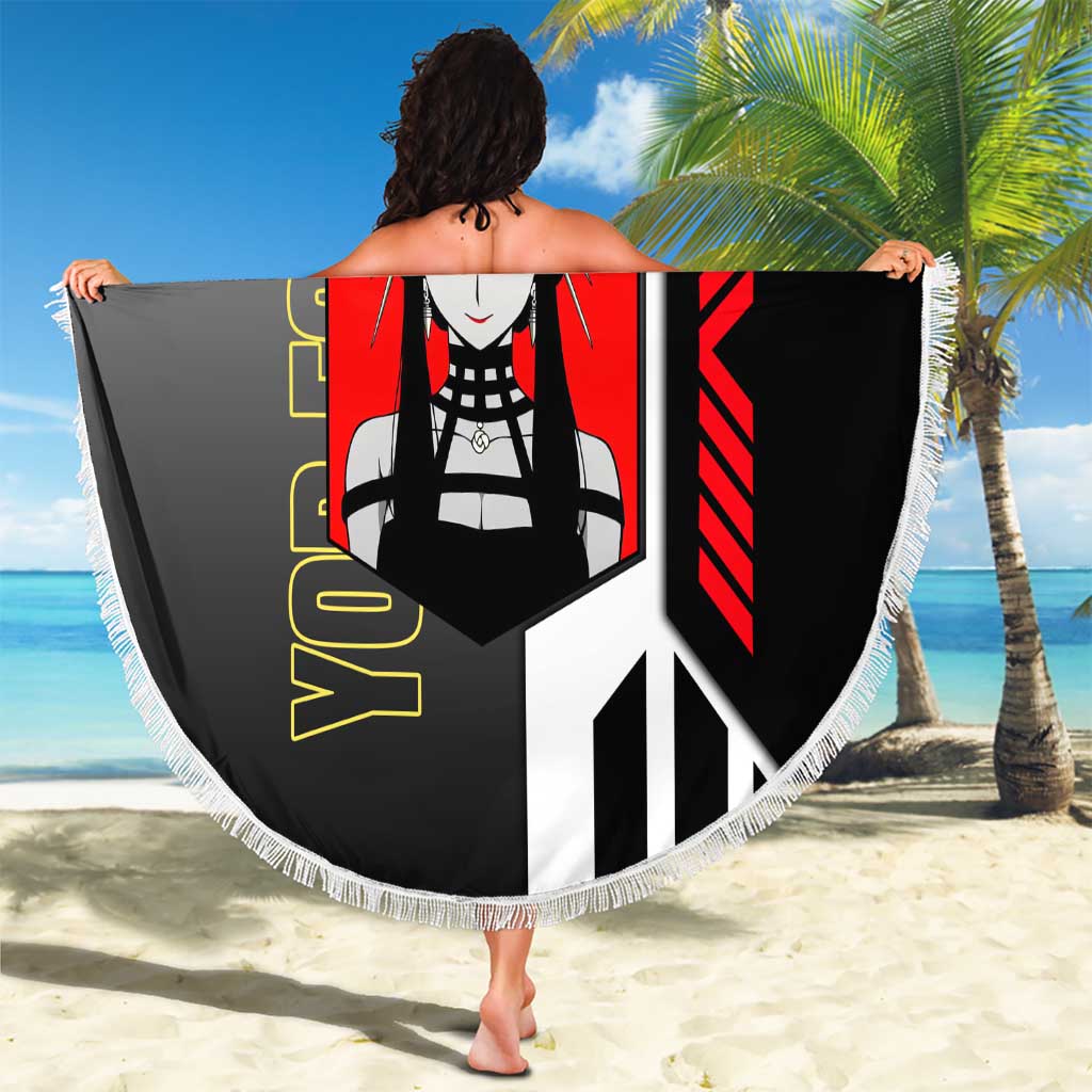 Yor Forger from Spy x Family Beach Blanket with Cool Posing and Character Design - The Mazicc