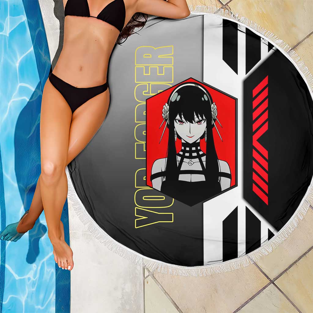 Yor Forger from Spy x Family Beach Blanket with Cool Posing and Character Design - The Mazicc