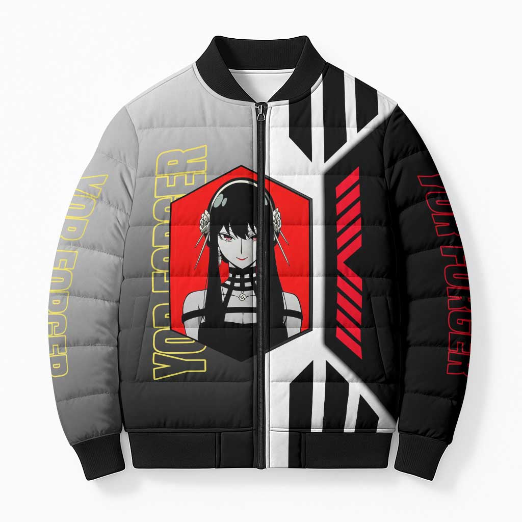 Yor Forger from Spy x Family Bomber Puffer Jacket with Cool Posing and Character Design - The Mazicc