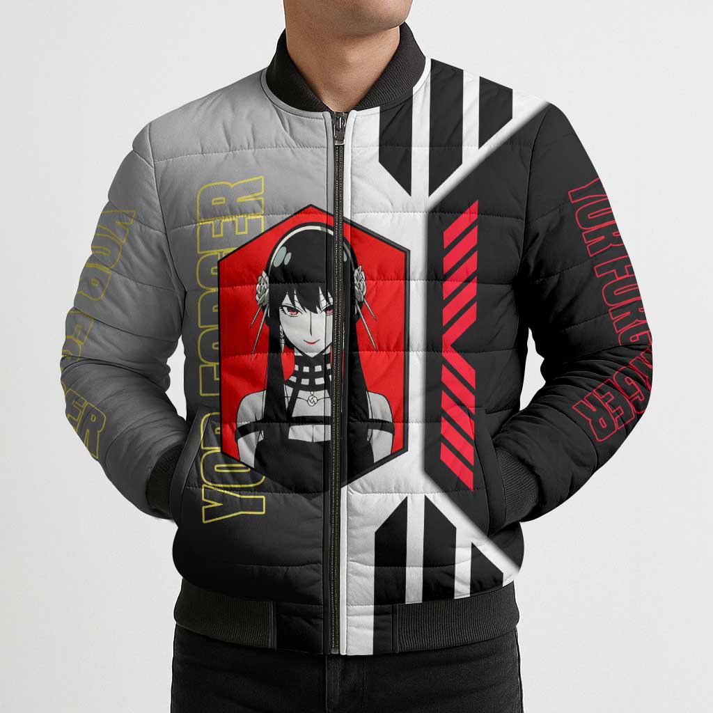 Yor Forger from Spy x Family Bomber Puffer Jacket with Cool Posing and Character Design - The Mazicc