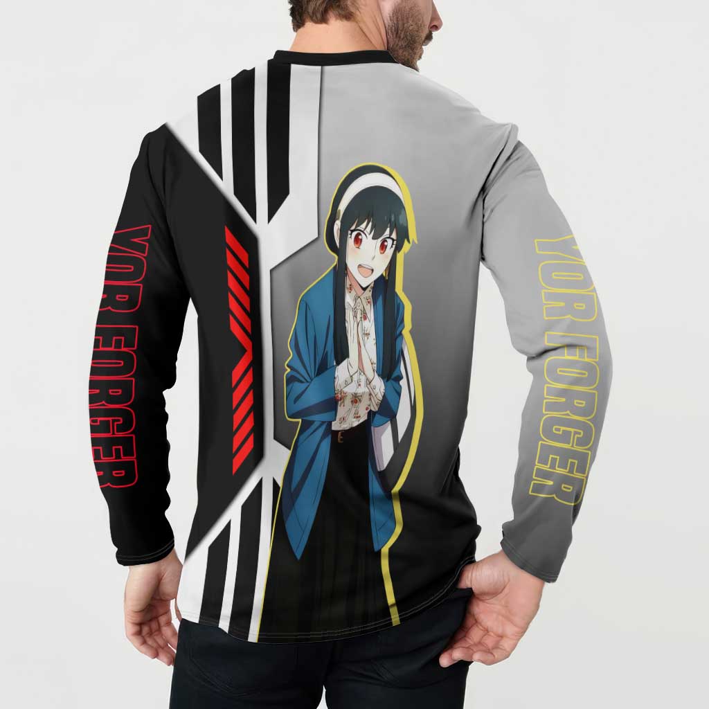 Yor Forger from Spy x Family Button Sweatshirt with Cool Posing and Character Design - The Mazicc