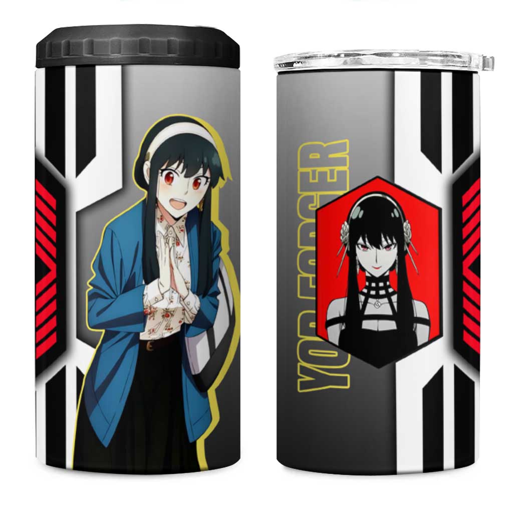 Yor Forger from Spy x Family 4 in 1 Can Cooler Tumbler with Cool Posing and Character Design - The Mazicc