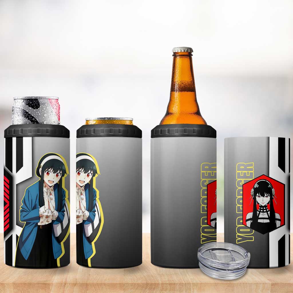 Yor Forger from Spy x Family 4 in 1 Can Cooler Tumbler with Cool Posing and Character Design - The Mazicc