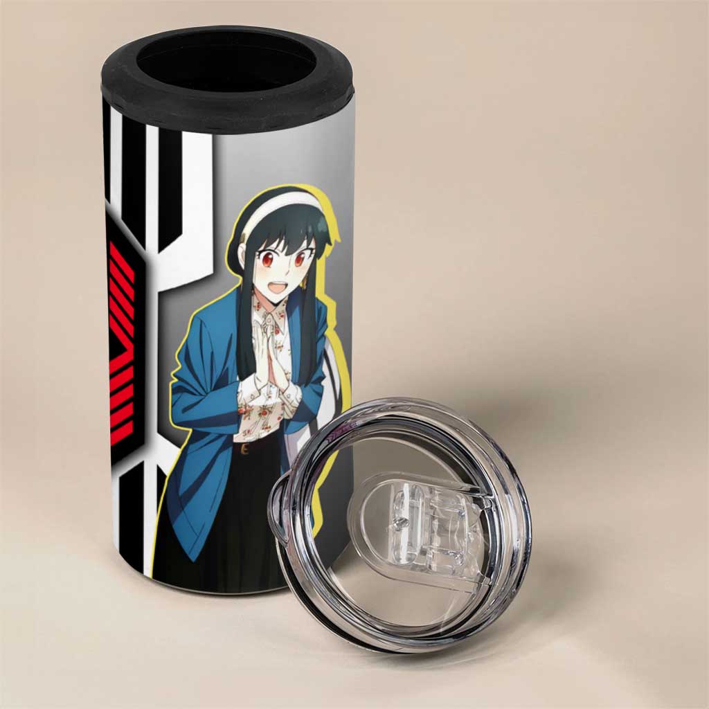 Yor Forger from Spy x Family 4 in 1 Can Cooler Tumbler with Cool Posing and Character Design - The Mazicc