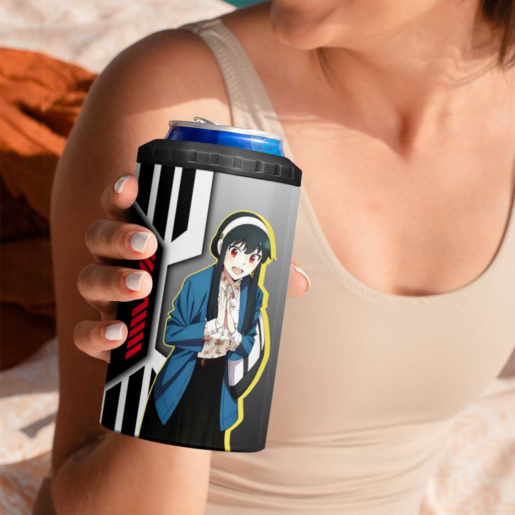 Yor Forger from Spy x Family 4 in 1 Can Cooler Tumbler with Cool Posing and Character Design - The Mazicc