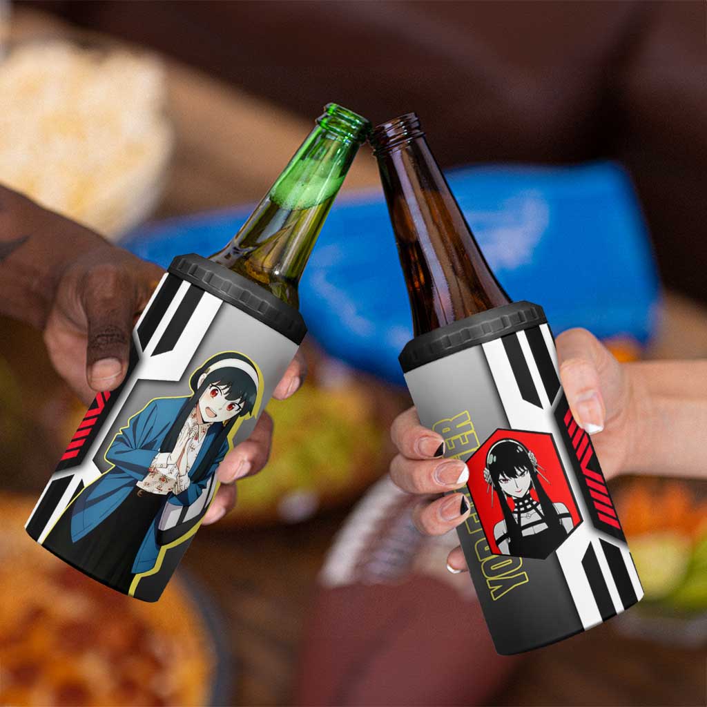 Yor Forger from Spy x Family 4 in 1 Can Cooler Tumbler with Cool Posing and Character Design - The Mazicc