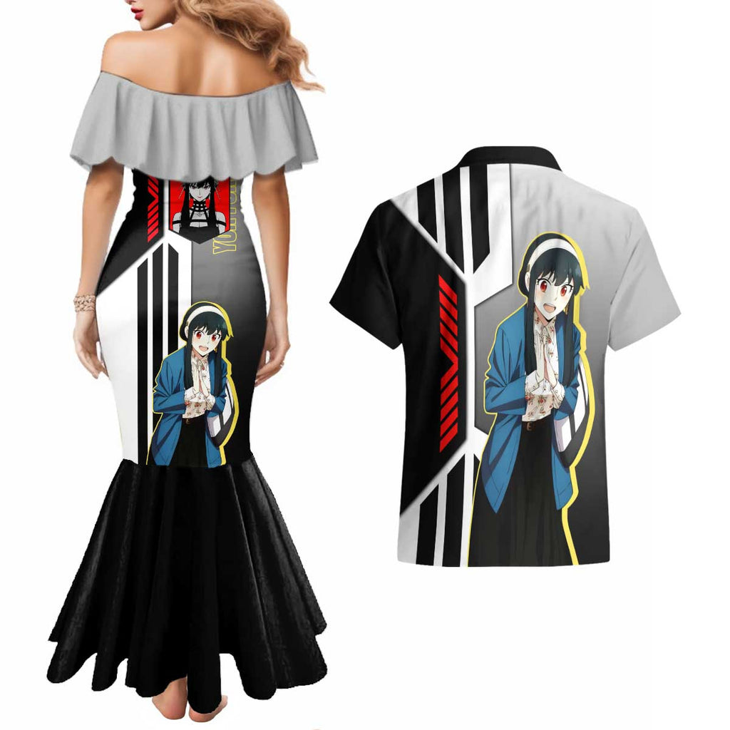 Yor Forger from Spy x Family Couples Matching Mermaid Dress and Hawaiian Shirt with Cool Posing and Character Design - The Mazicc