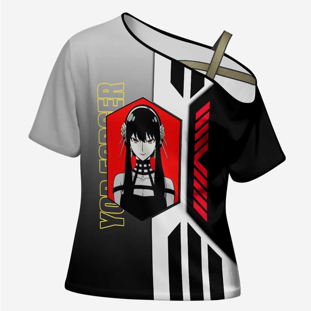 Yor Forger from Spy x Family Cross Shoulder Shirt with Cool Posing and Character Design - The Mazicc