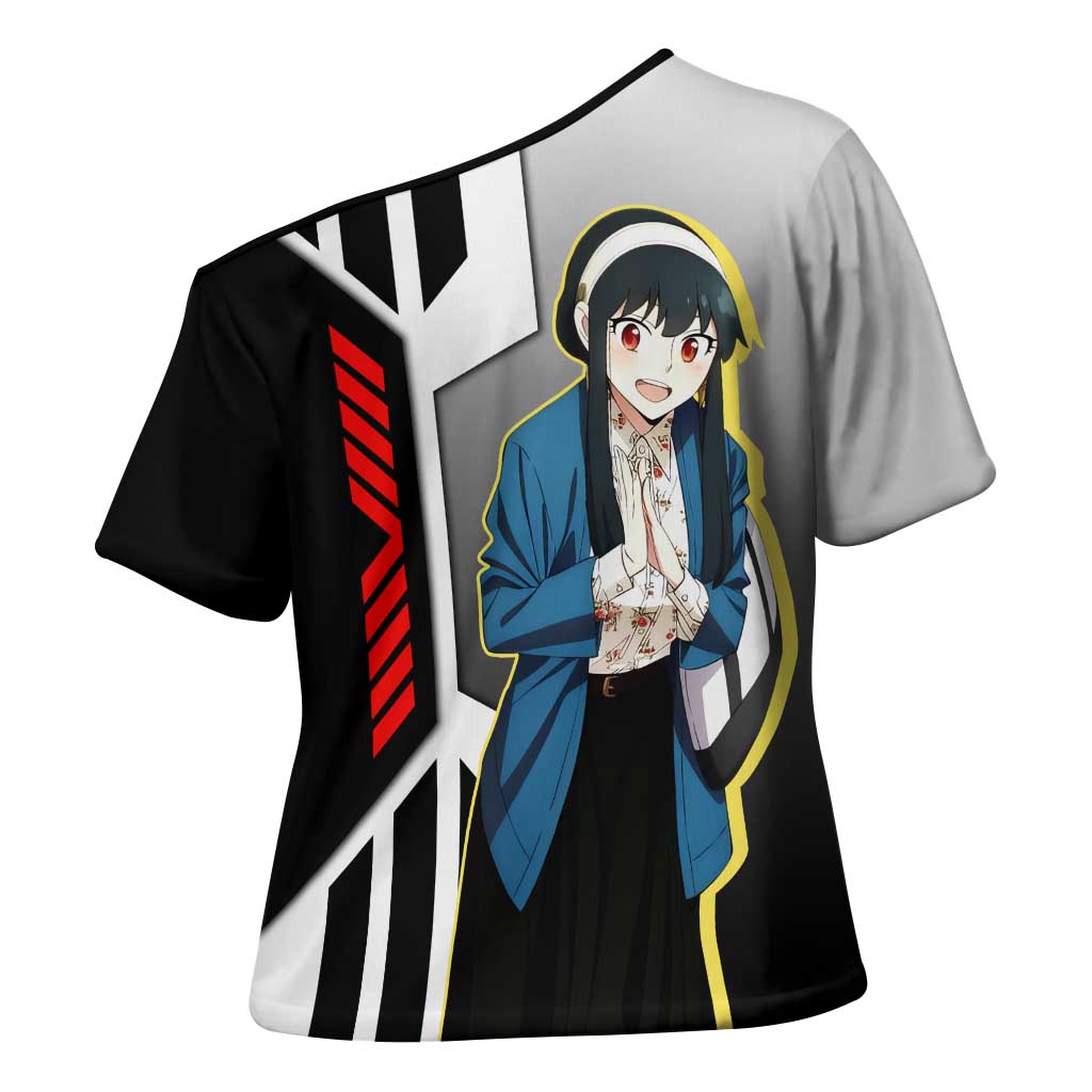 Yor Forger from Spy x Family Cross Shoulder Shirt with Cool Posing and Character Design - The Mazicc