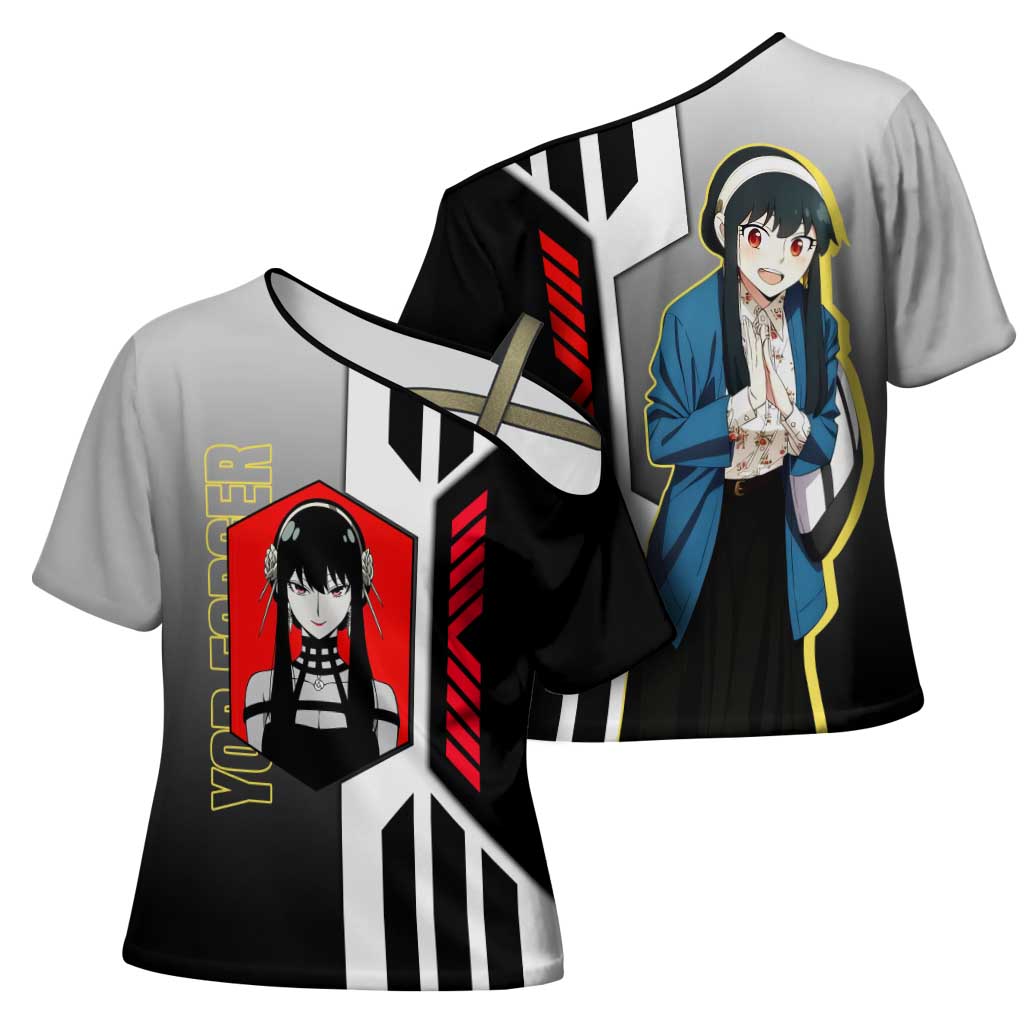 Yor Forger from Spy x Family Cross Shoulder Shirt with Cool Posing and Character Design - The Mazicc