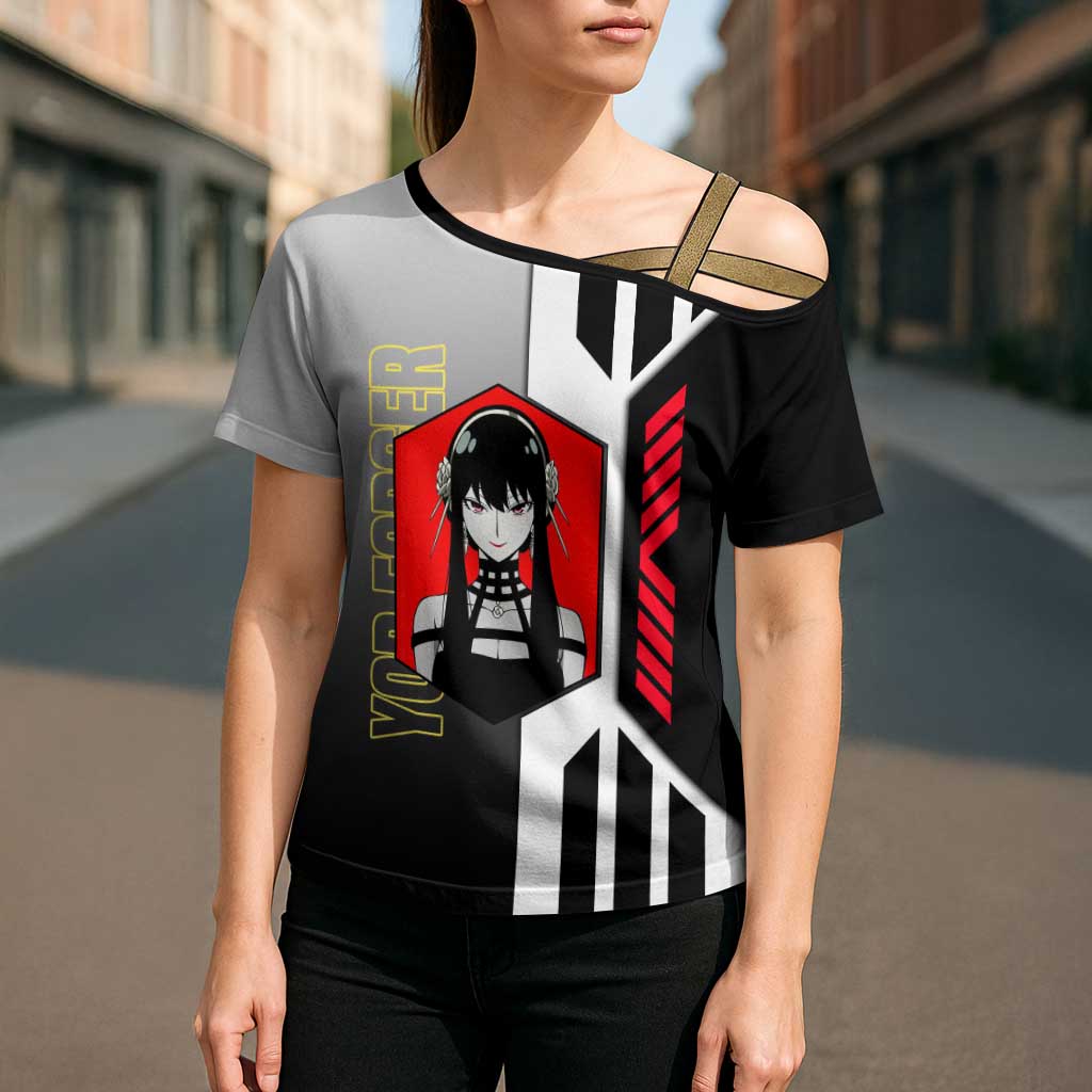 Yor Forger from Spy x Family Cross Shoulder Shirt with Cool Posing and Character Design - The Mazicc