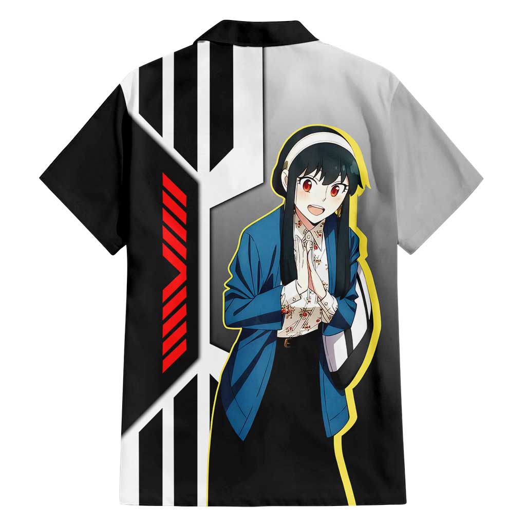 Yor Forger from Spy x Family Family Matching Off Shoulder Short Dress and Hawaiian Shirt with Cool Posing and Character Design - The Mazicc