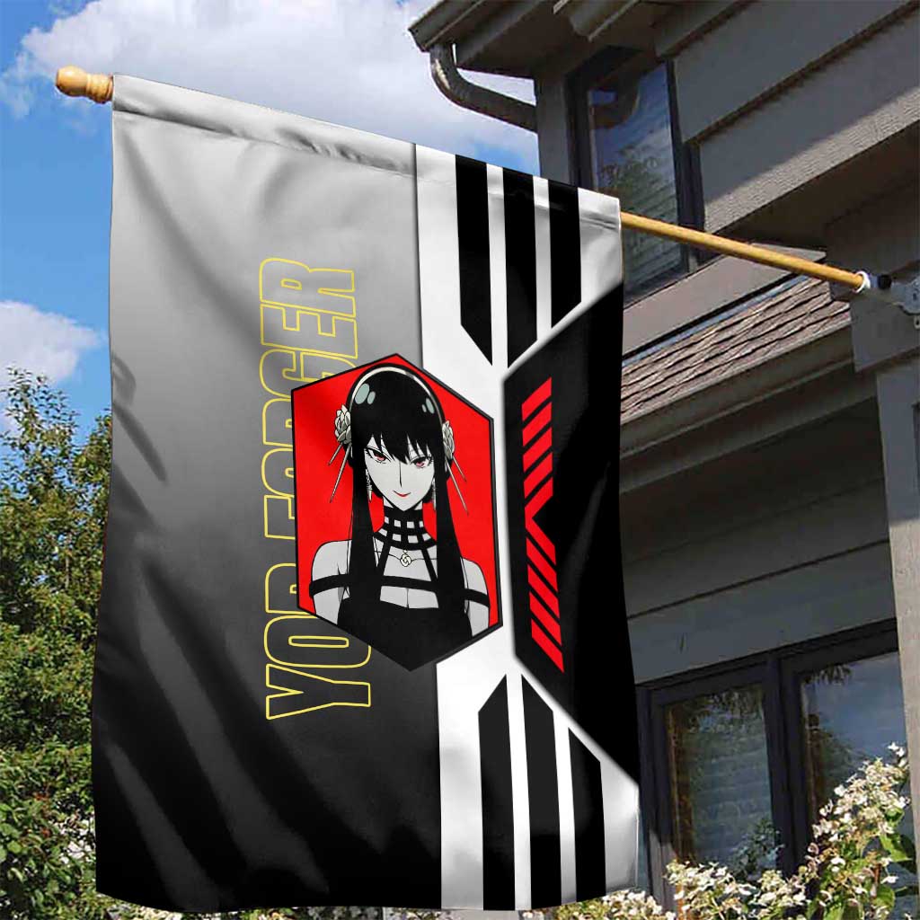 Yor Forger from Spy x Family Garden Flag with Cool Posing and Character Design - The Mazicc
