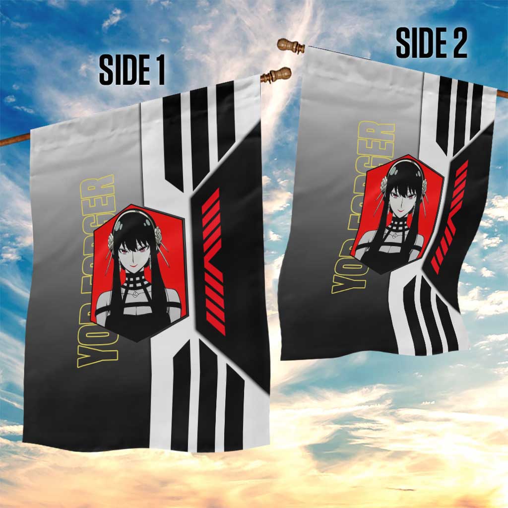 Yor Forger from Spy x Family Garden Flag with Cool Posing and Character Design - The Mazicc