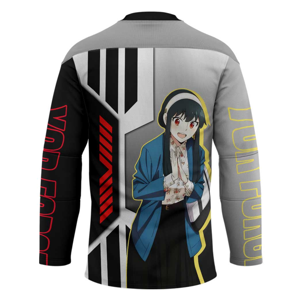 Yor Forger from Spy x Family Hockey Jersey with Cool Posing and Character Design - The Mazicc