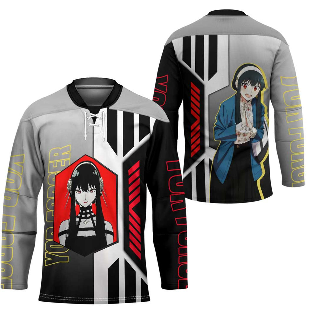 Yor Forger from Spy x Family Hockey Jersey with Cool Posing and Character Design - The Mazicc