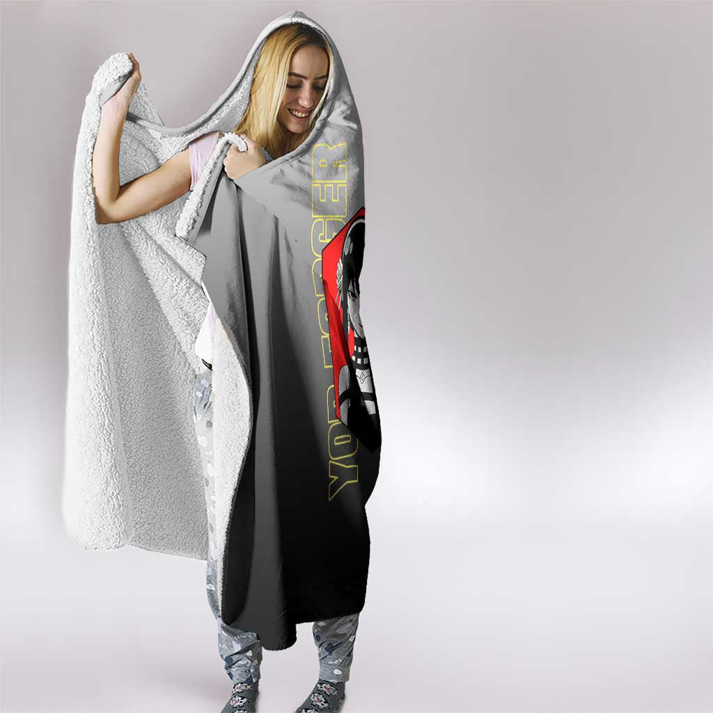 Yor Forger from Spy x Family Hooded Blanket with Cool Posing and Character Design - The Mazicc
