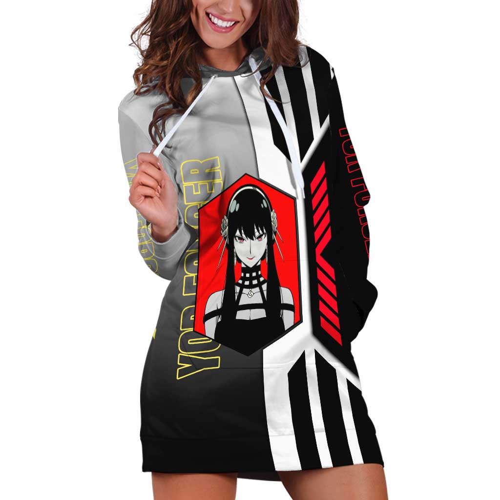 Yor Forger from Spy x Family Hoodie Dress with Cool Posing and Character Design - The Mazicc