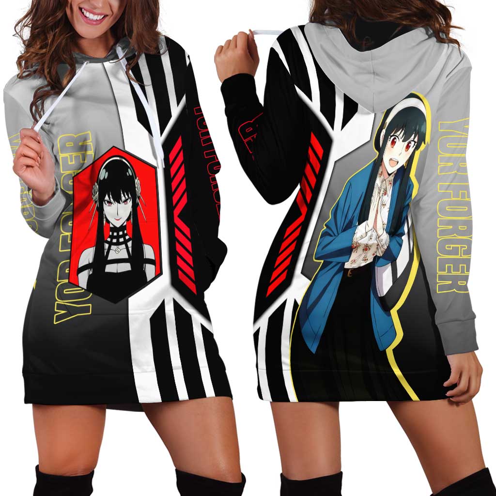 Yor Forger from Spy x Family Hoodie Dress with Cool Posing and Character Design - The Mazicc