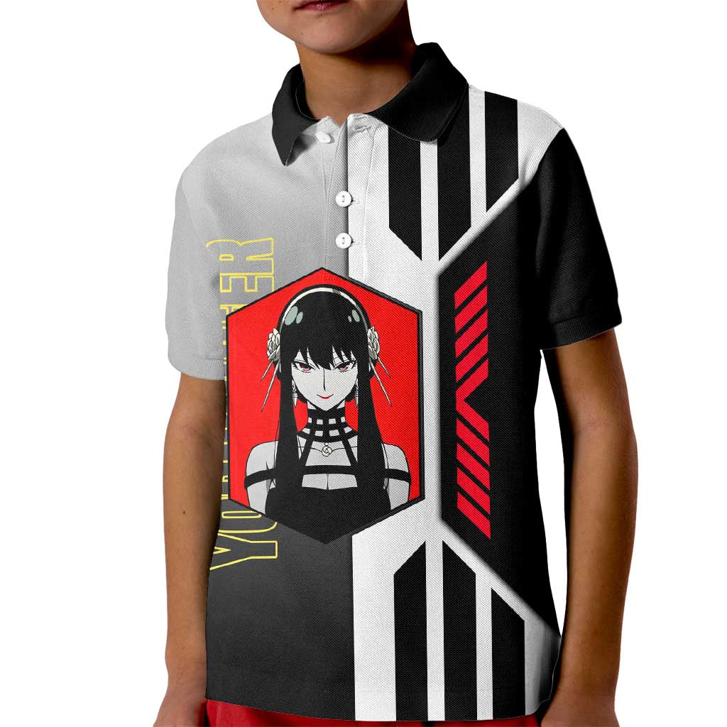 Yor Forger from Spy x Family Kid Polo Shirt with Cool Posing and Character Design - The Mazicc