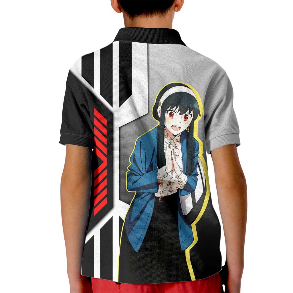 Yor Forger from Spy x Family Kid Polo Shirt with Cool Posing and Character Design - The Mazicc